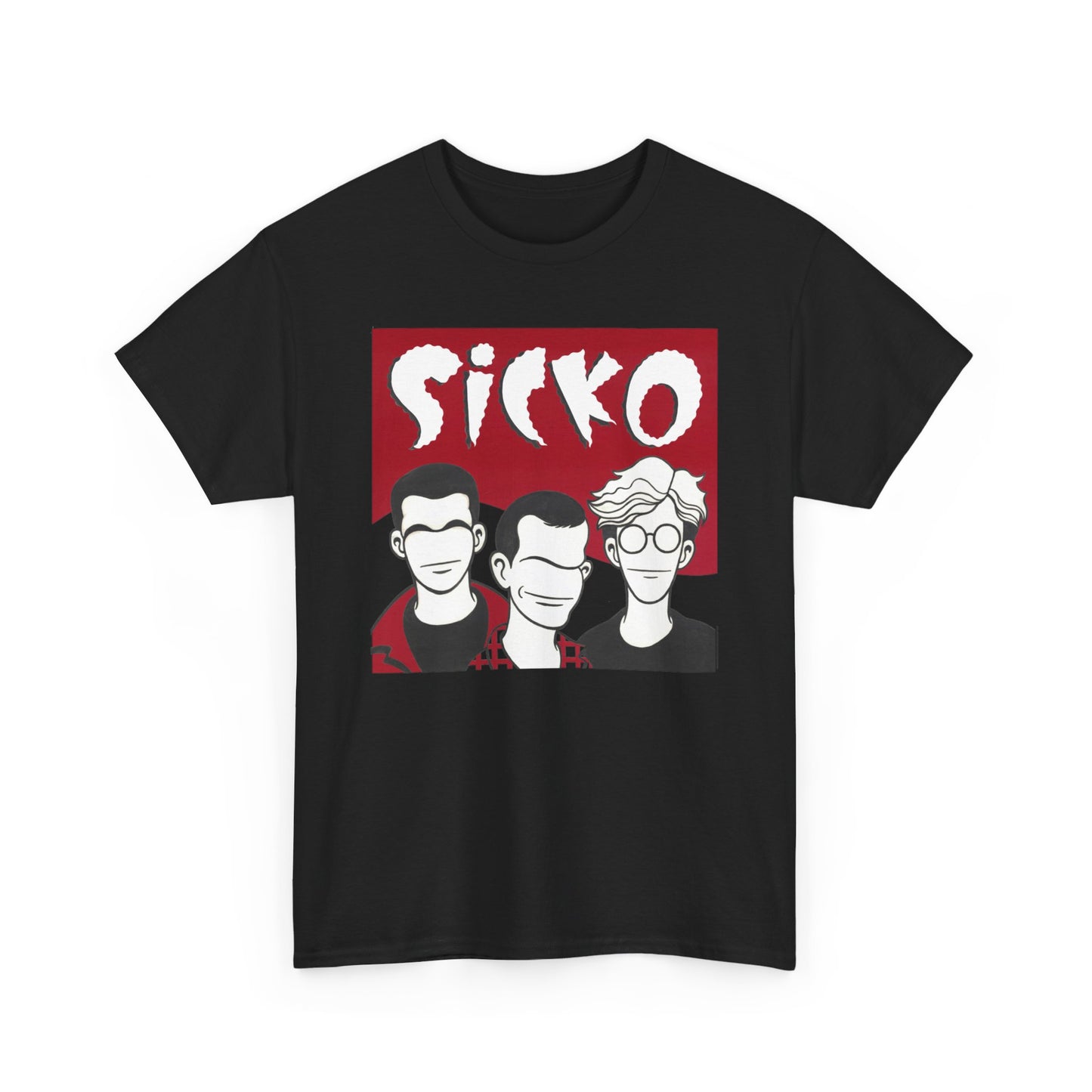 Sicko Red, White, and Black Shirt