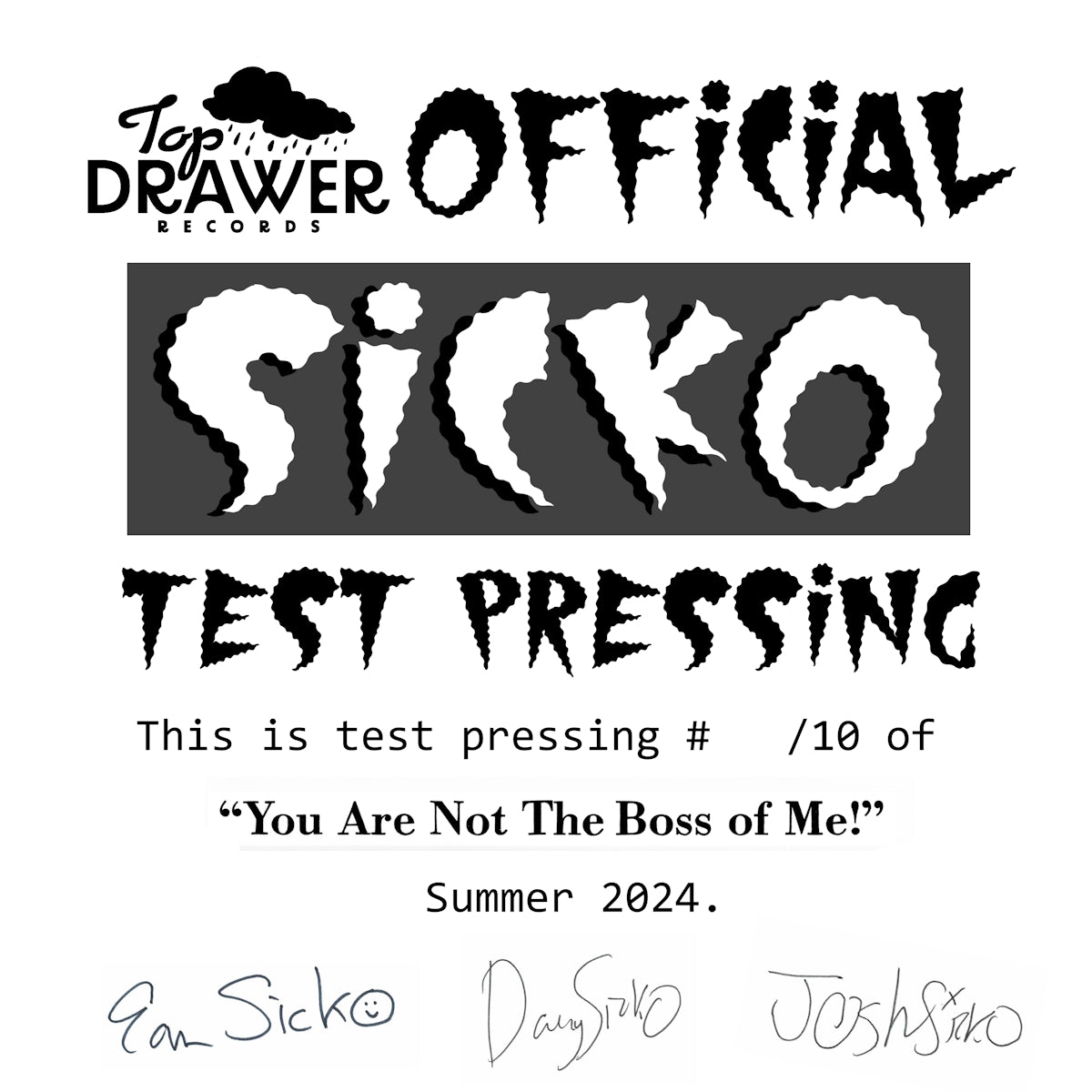 You Are Not The Boss of Me LP/CD/DL